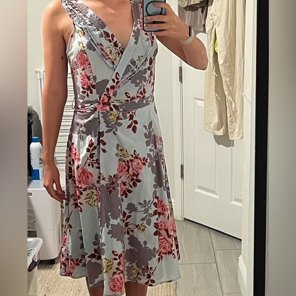 Oilily Floral Midi Dress - Pink and Gray